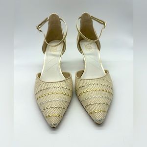 Franco Sarto zapatos elegantes de vestir Dorado talla 11